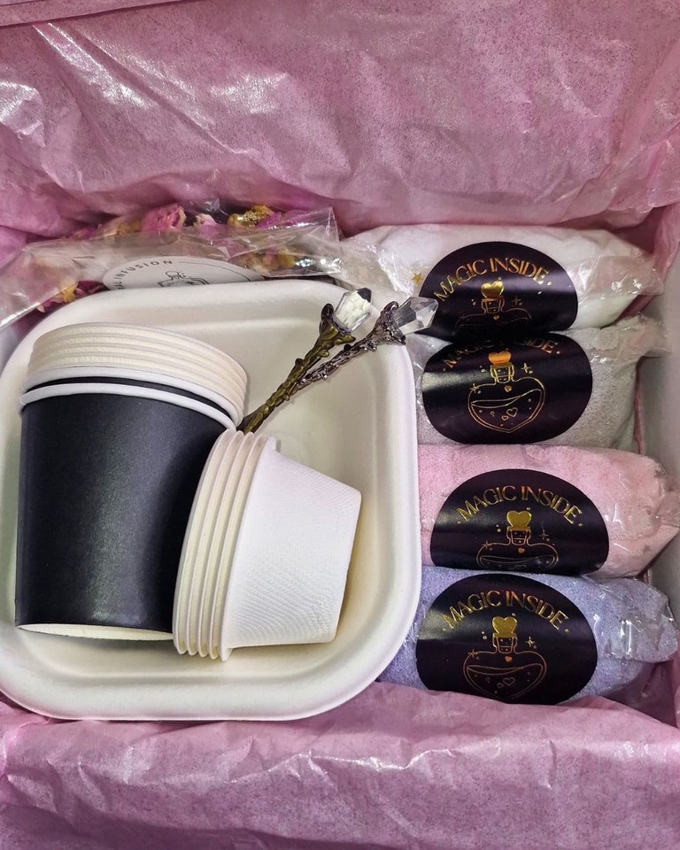 Faerie Secrets Magic Potion Kit for Two – complete fairy potion set with colourful powders, dried florals, crystal wands and eco cups for imaginative play.