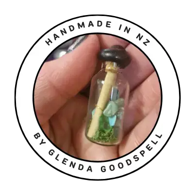 Handmade in New Zealand potion bottle crafted by Glenda Goodspell – Sparkle & Spell Co.