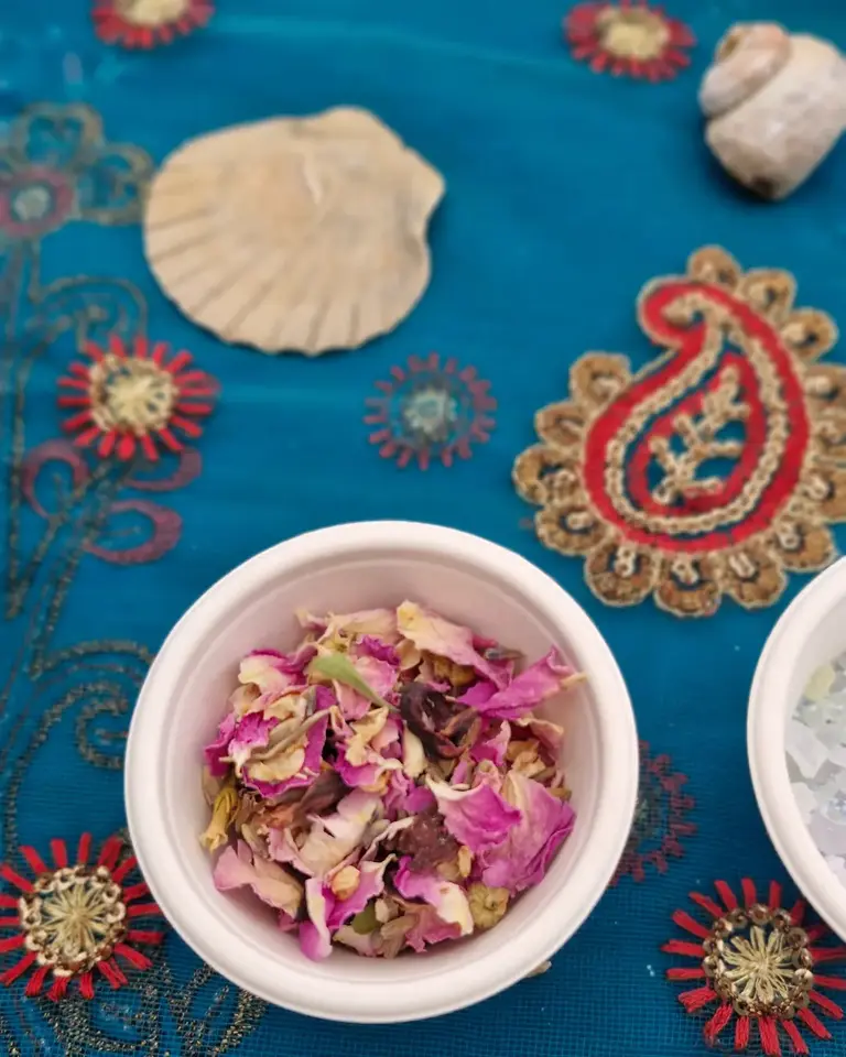 Dried florals and petals used in the Secrets of the Sea Magic Potion Kit for Two — natural, sensory-rich potion play by Sparkle & Spell Co.